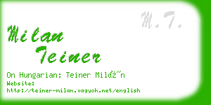 milan teiner business card